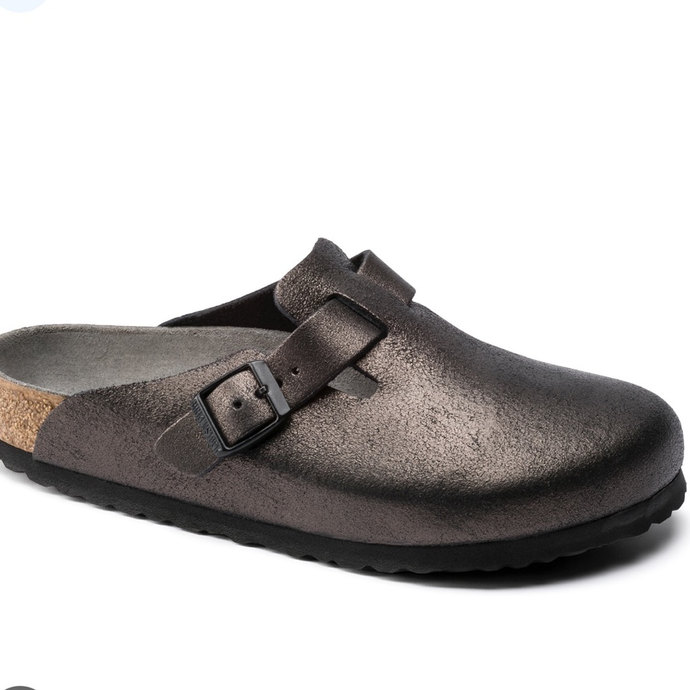 Birkenstock Boston Metallic Black Size 37